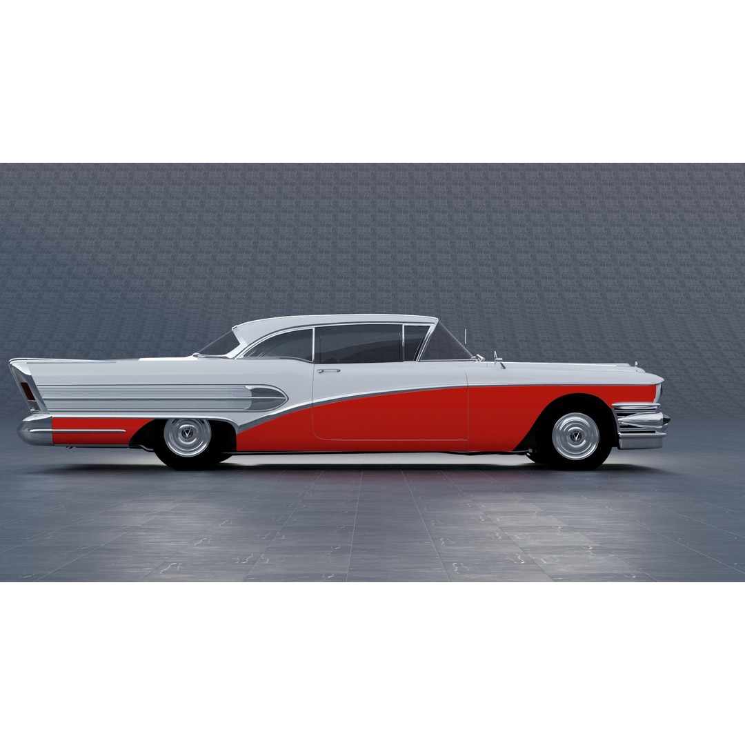 Buick Special Riviera Coupe 1958 3D Model – High Fidelity Vehicle Asset, FBX - View 12