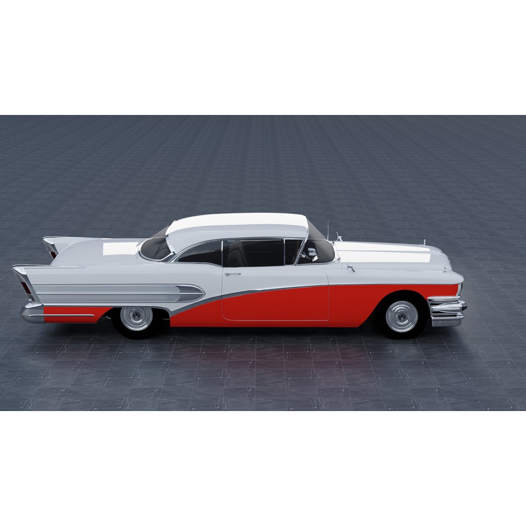 Buick Special Riviera Coupe 1958 3D Model – High Fidelity Vehicle Asset, FBX - View 4