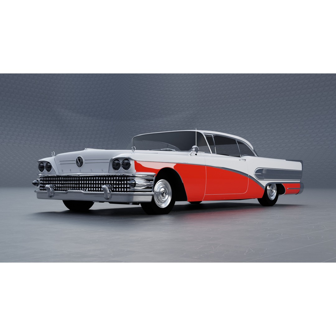 Buick Special Riviera Coupe 1958 3D Model – High Fidelity Vehicle Asset, FBX - View 5