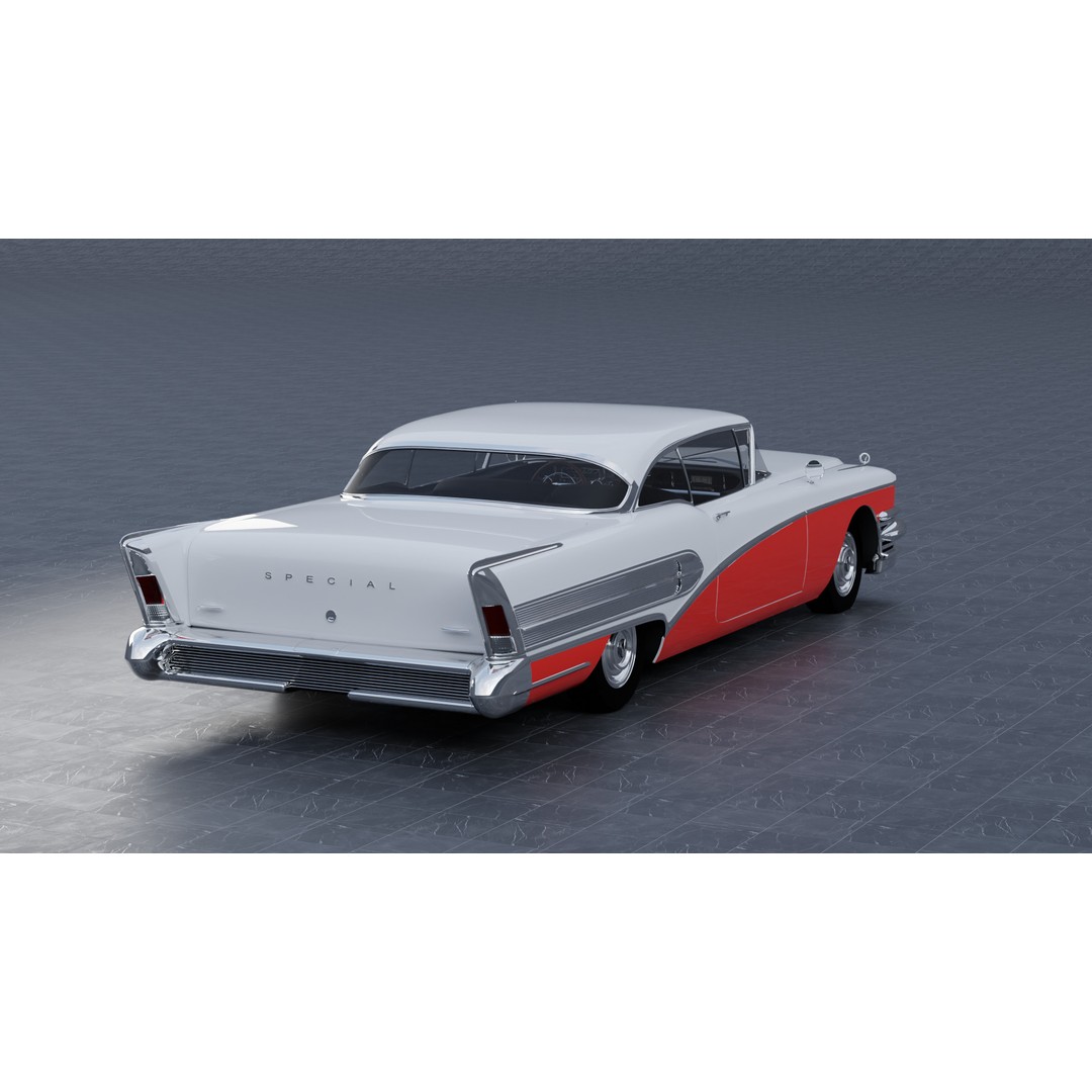 Buick Special Riviera Coupe 1958 3D Model – High Fidelity Vehicle Asset, FBX - View 9