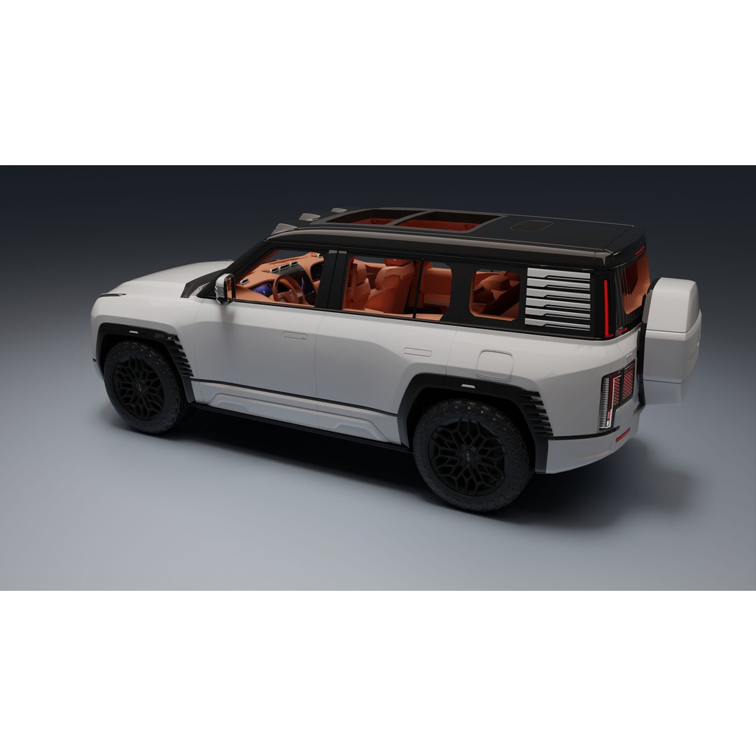 Yangwang U8 3D Model – Low Poly SUV with PBR Textures, FBX - View 14
