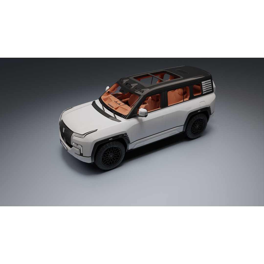 Yangwang U8 3D Model – Low Poly SUV with PBR Textures, FBX - View 23