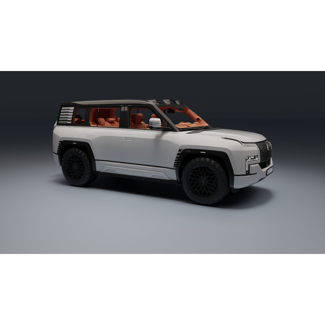 Yangwang U8 3D Model – Low Poly SUV with PBR Textures, FBX - View 3