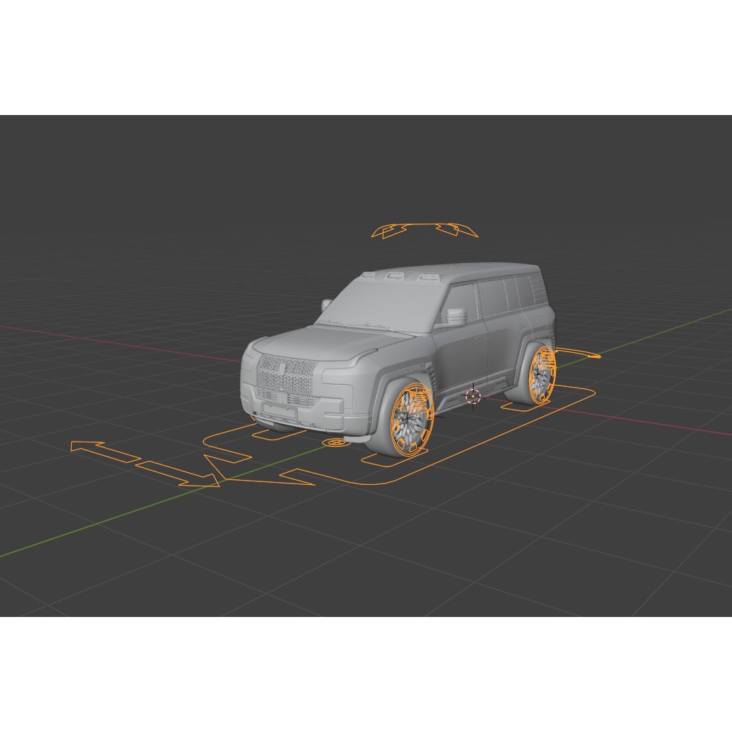 Yangwang U8 3D Model – Low Poly SUV with PBR Textures, FBX - View 9
