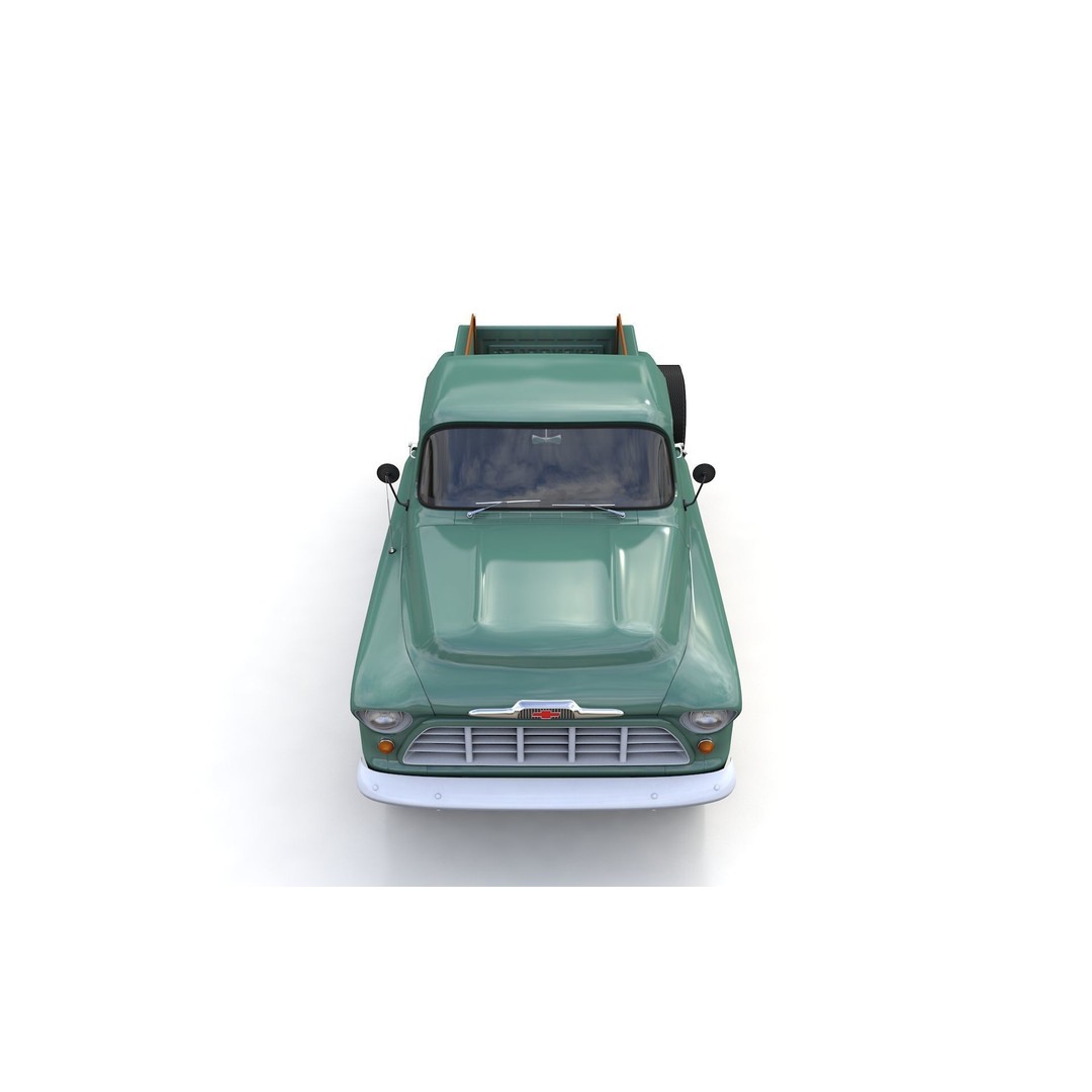 Chevy 3100 Steepside Pickup 1955 3D Model – High Poly Game Asset, FBX - View 11