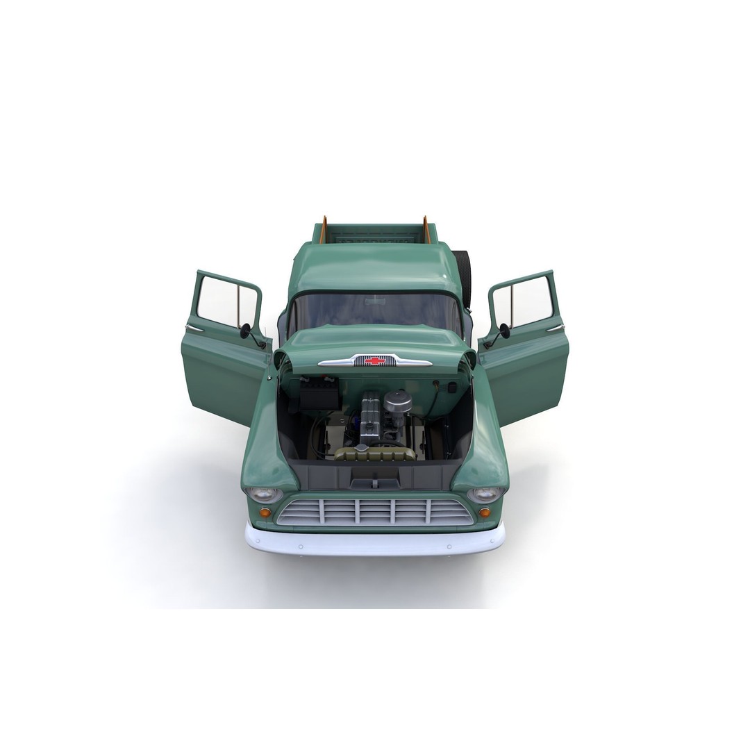 Chevy 3100 Steepside Pickup 1955 3D Model – High Poly Game Asset, FBX - View 12