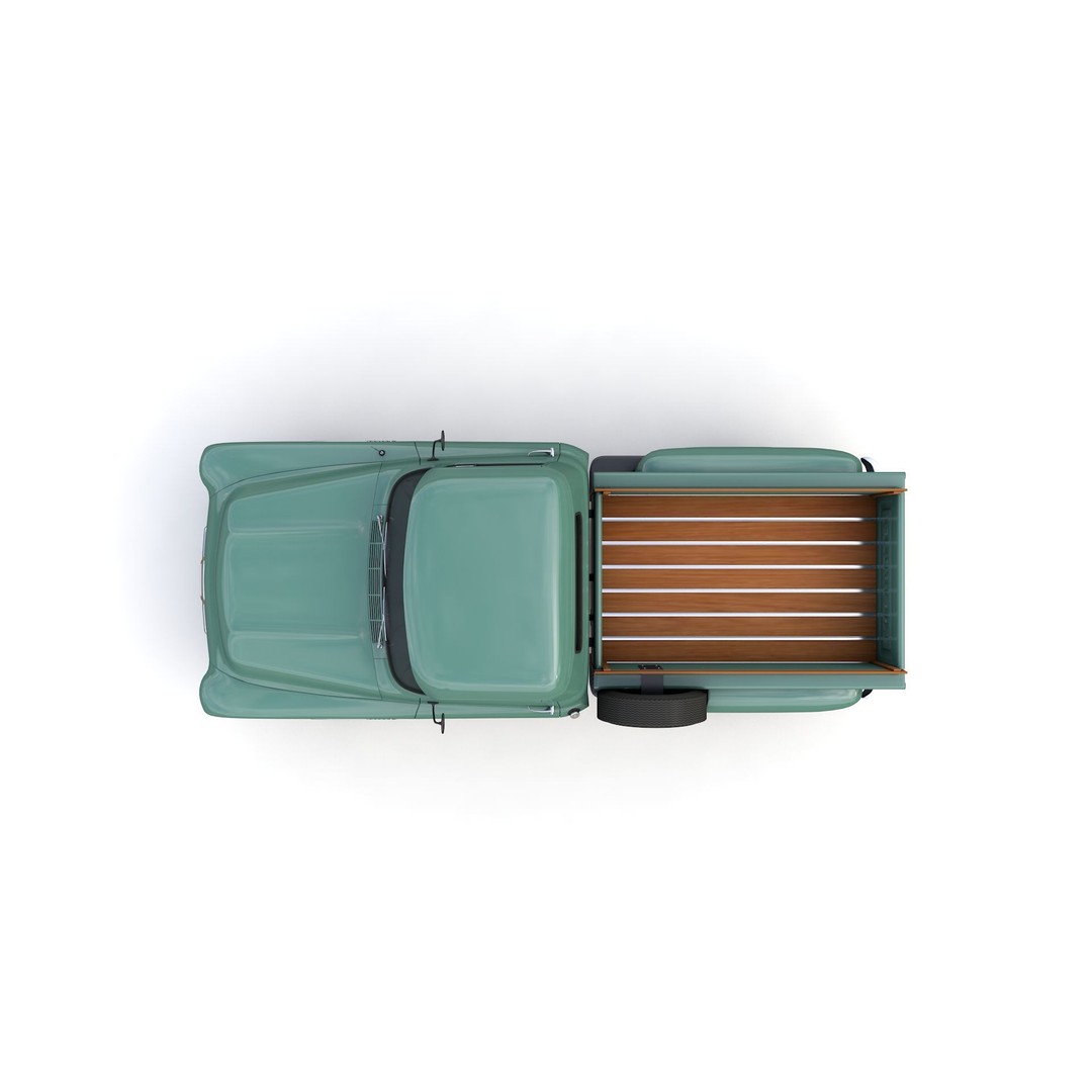 Chevy 3100 Steepside Pickup 1955 3D Model – High Poly Game Asset, FBX - View 13