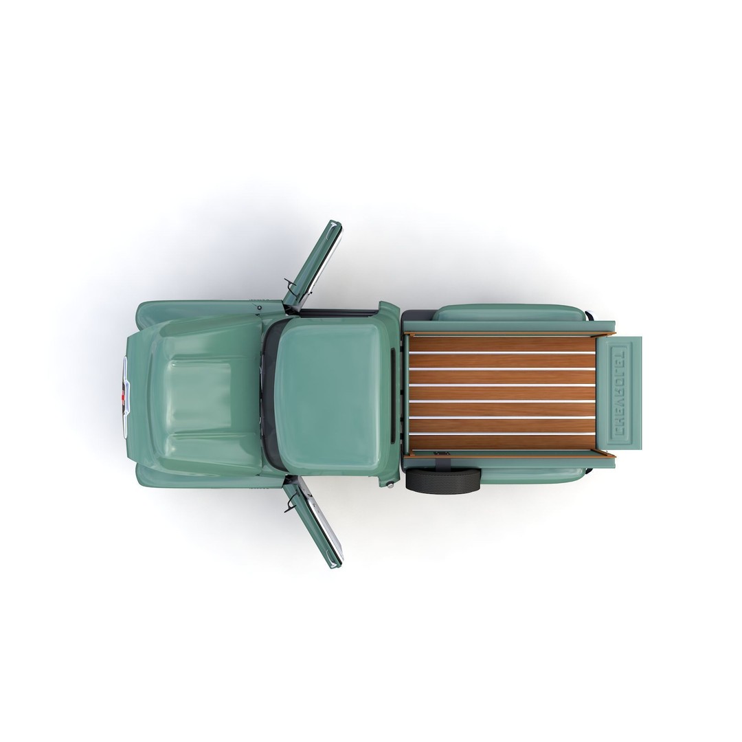 Chevy 3100 Steepside Pickup 1955 3D Model – High Poly Game Asset, FBX - View 14