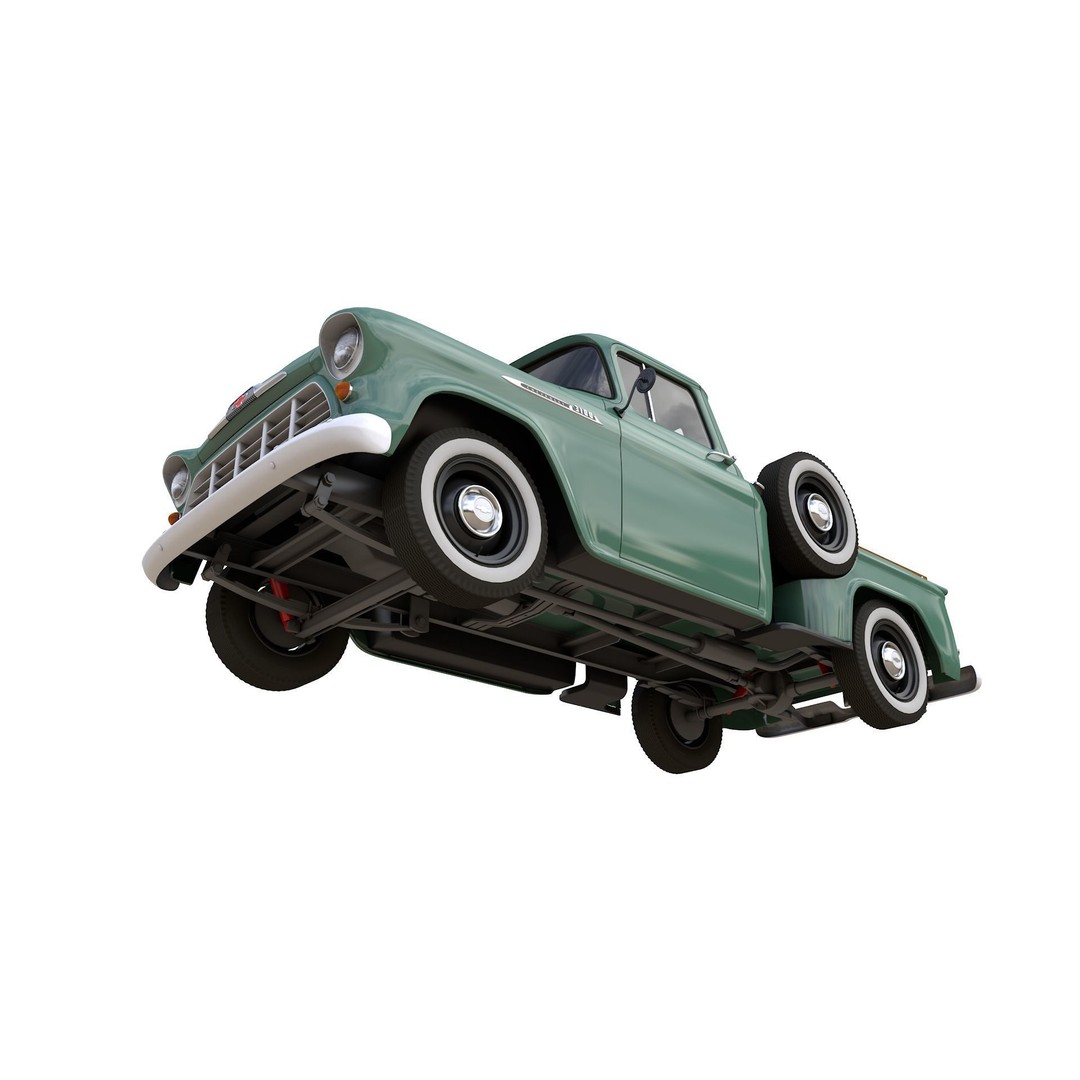 Chevy 3100 Steepside Pickup 1955 3D Model – High Poly Game Asset, FBX - View 23