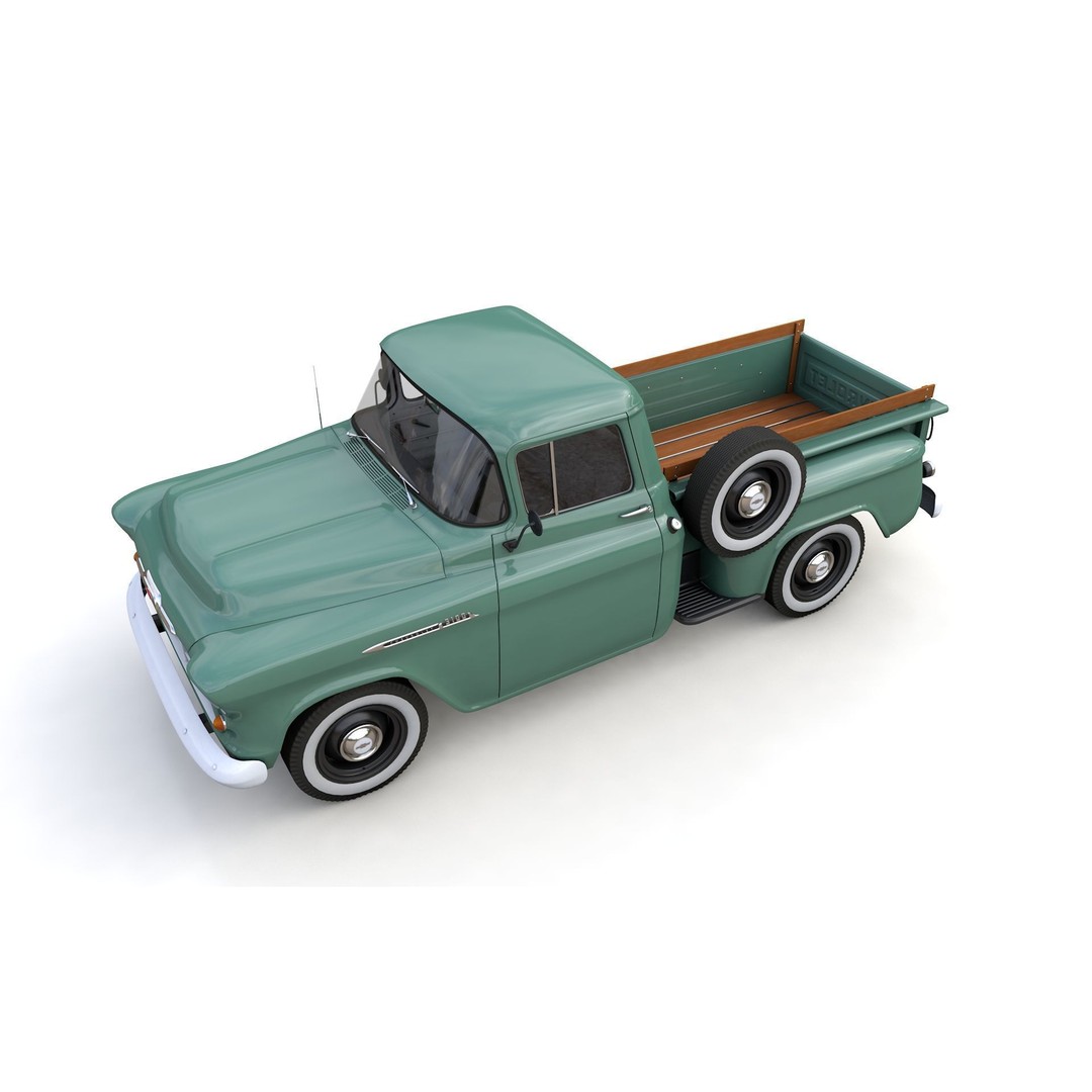 Chevy 3100 Steepside Pickup 1955 3D Model – High Poly Game Asset, FBX - View 6