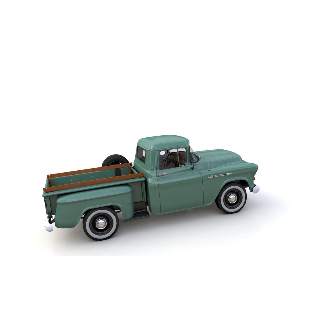 Chevy 3100 Steepside Pickup 1955 3D Model – High Poly Game Asset, FBX - View 9