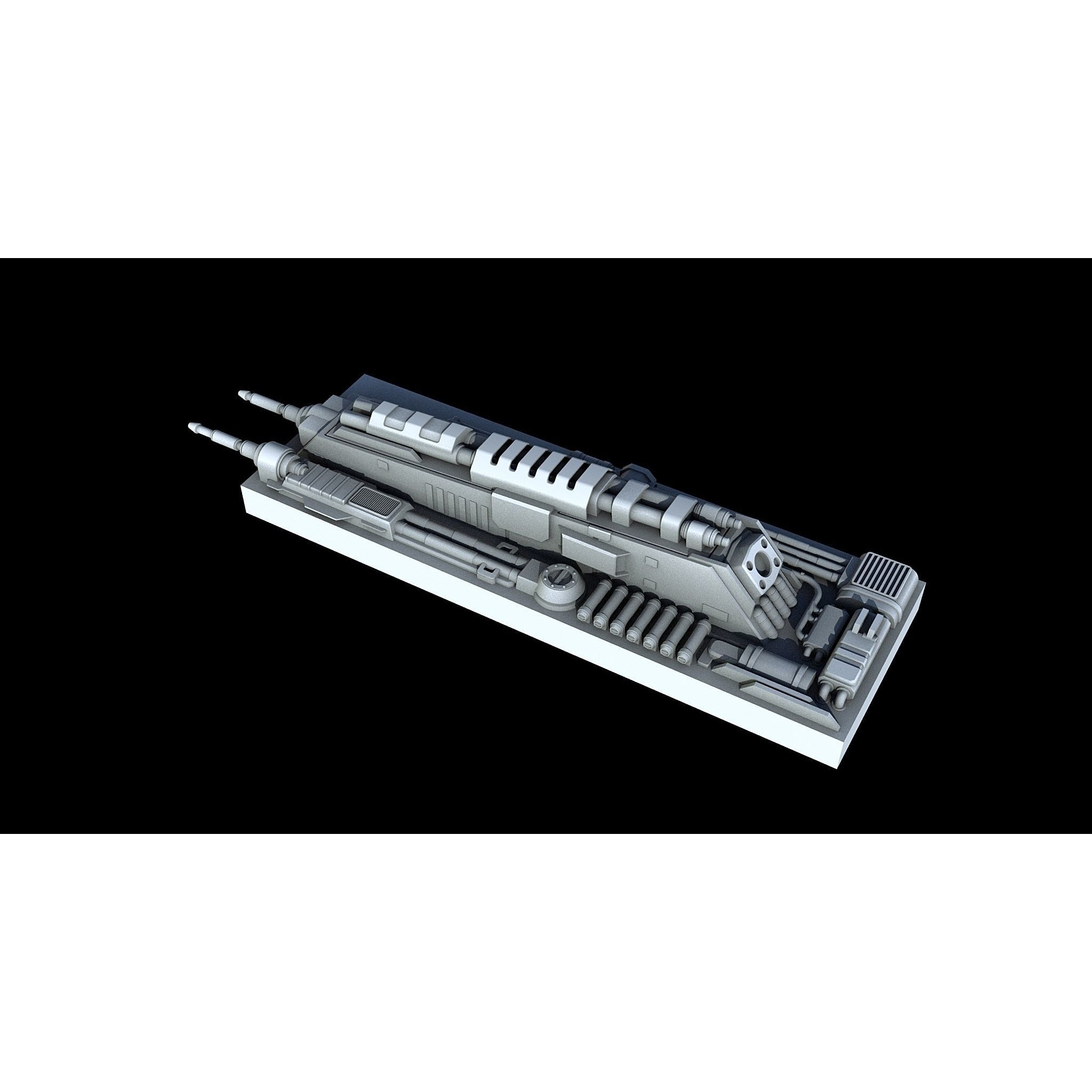 Sci-Fi KitBash and Props Pack - Game-Ready 3D Model