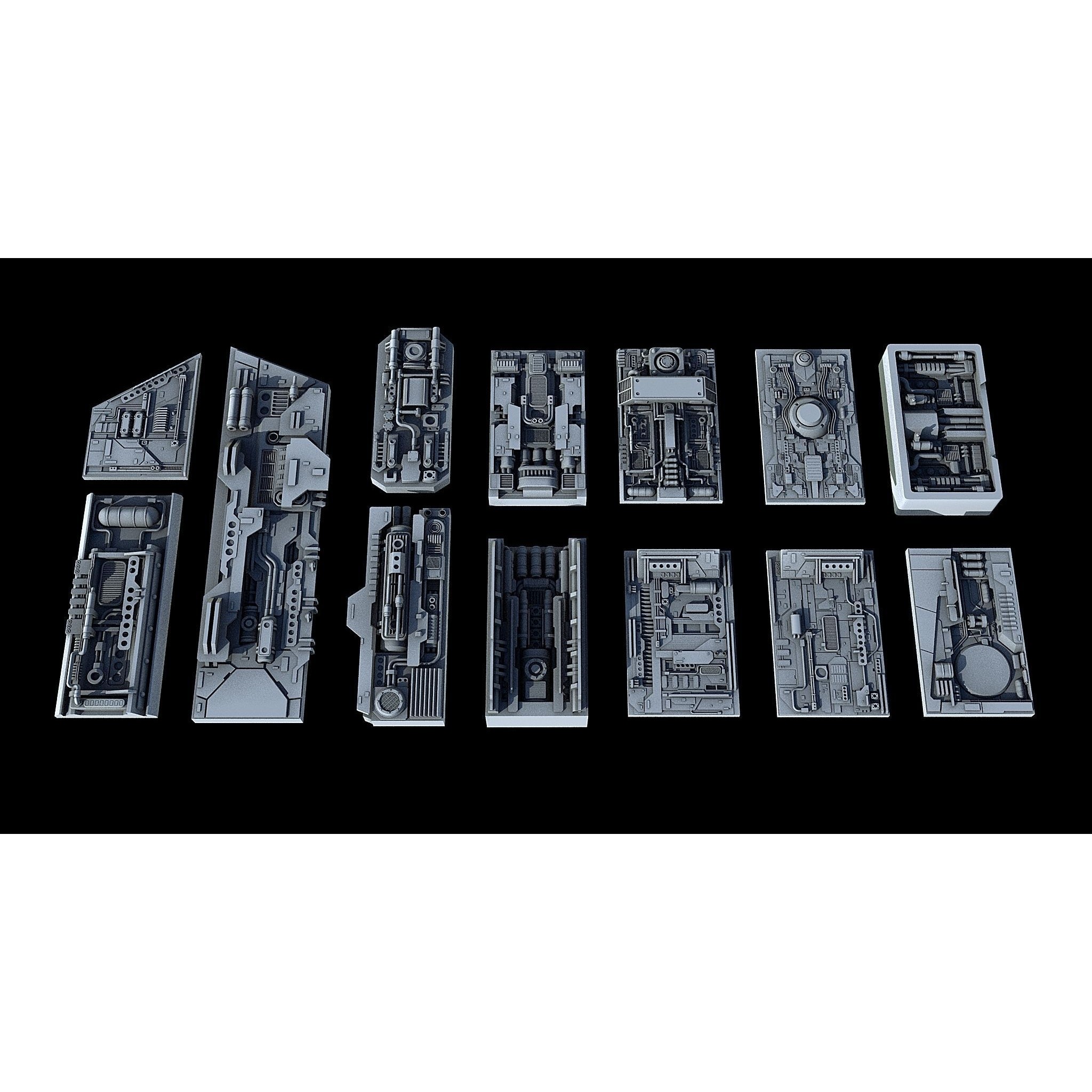 Sci-Fi KitBash and Props Pack - Game-Ready 3D Model - View 3