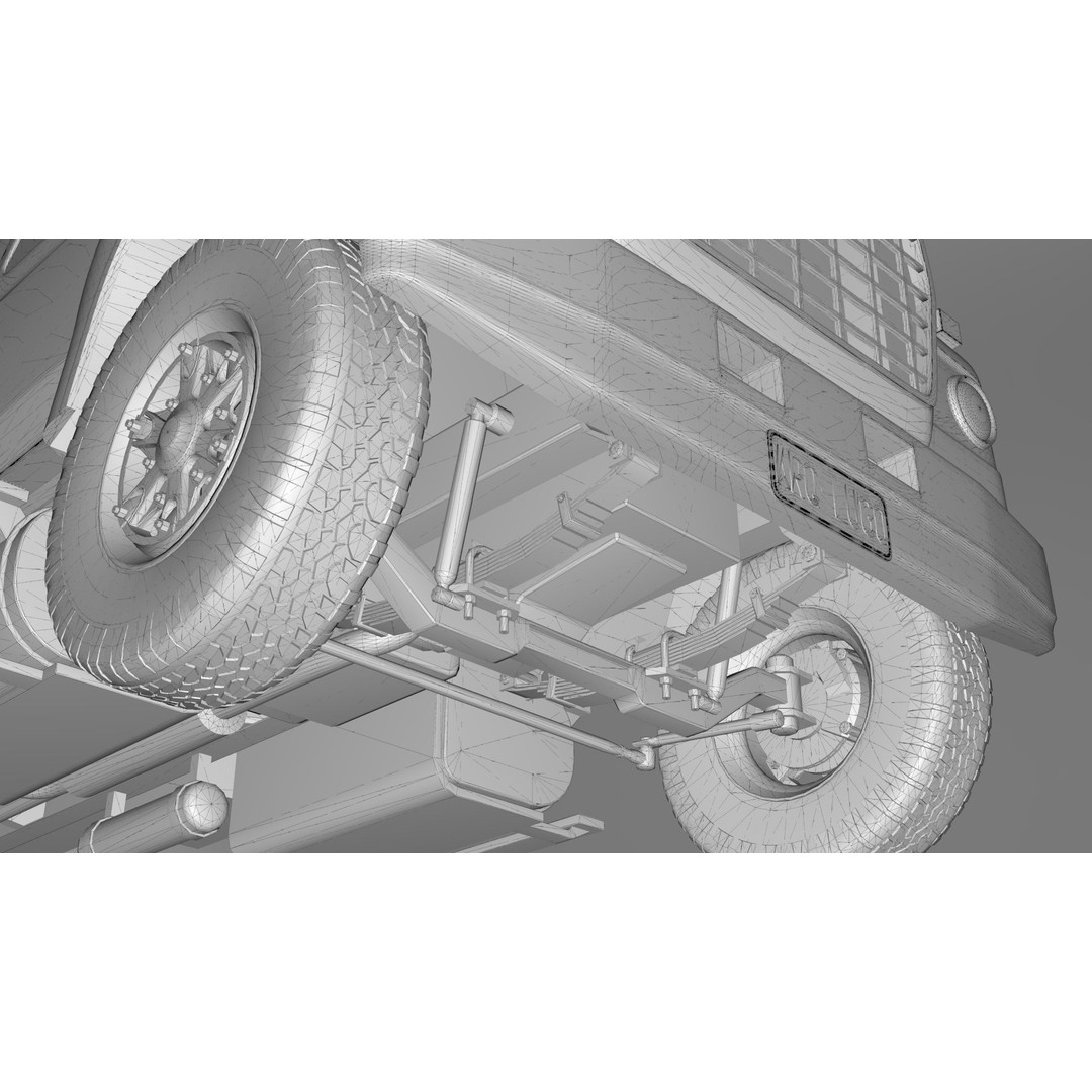 L9000 Box Truck 3D Model – Ultra-Detailed Vehicle with 6 Hood Variants - View 24