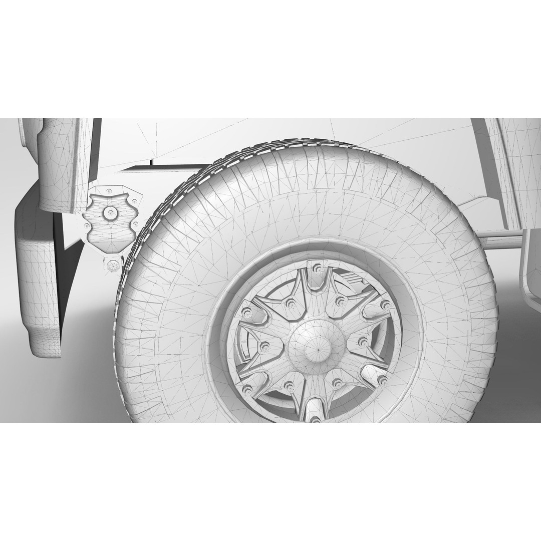 L9000 Box Truck 3D Model – Ultra-Detailed Vehicle with 6 Hood Variants - View 30