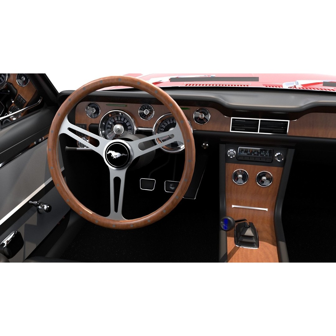 Mustang GT 350 1968 3D Model – High Poly Game Asset, FBX, OBJ - View 14