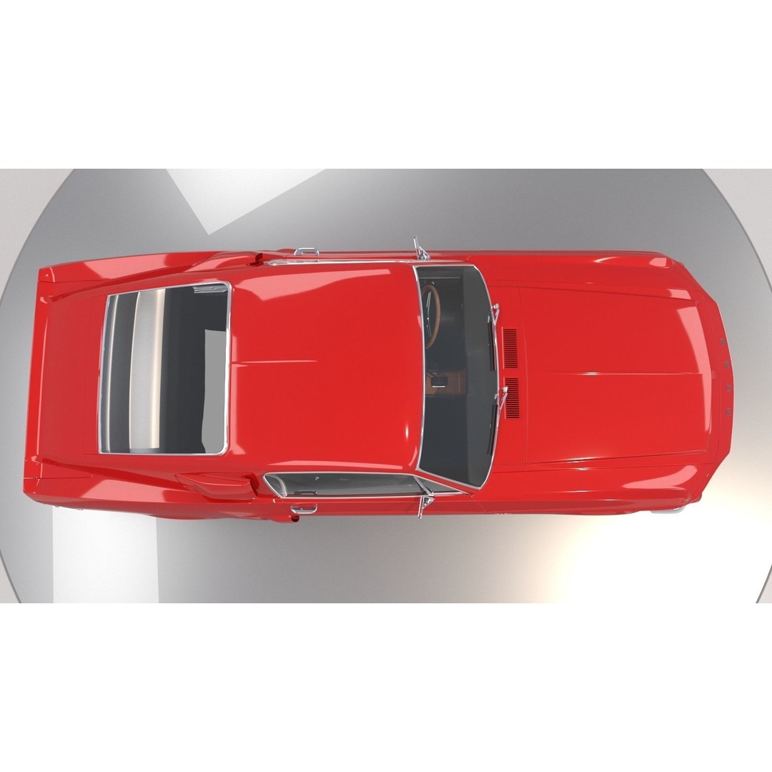 Mustang GT 350 1968 3D Model – High Poly Game Asset, FBX, OBJ - View 5