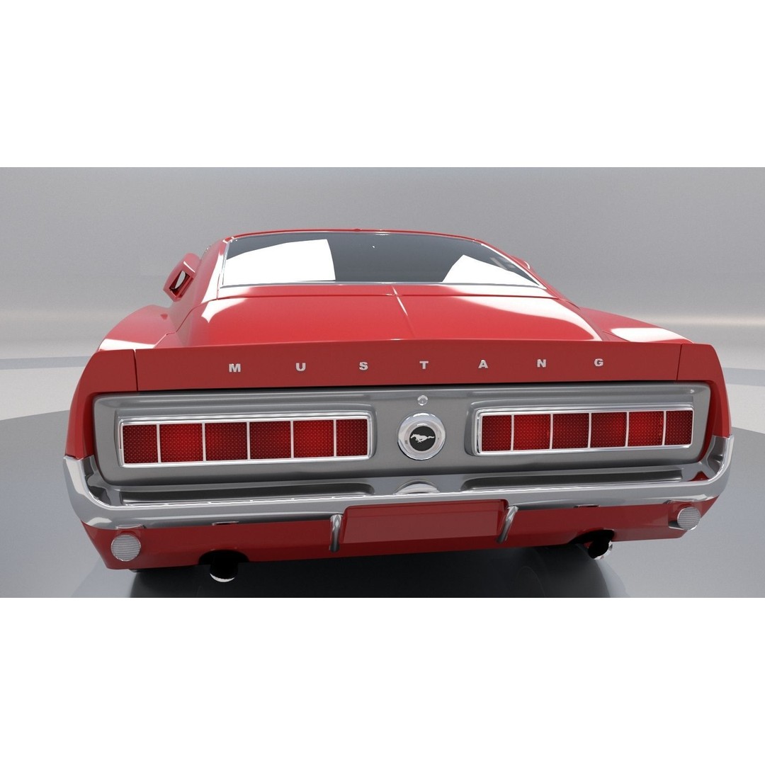 Mustang GT 350 1968 3D Model – High Poly Game Asset, FBX, OBJ - View 7