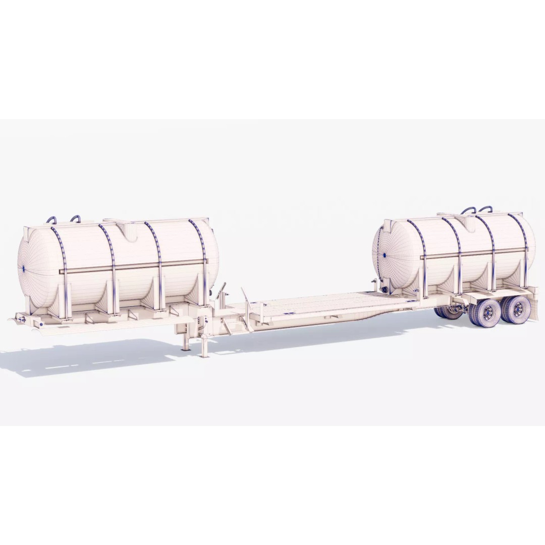 Trailers 3D Model – Low Poly Vehicle Set for Game Ready Projects - View 37