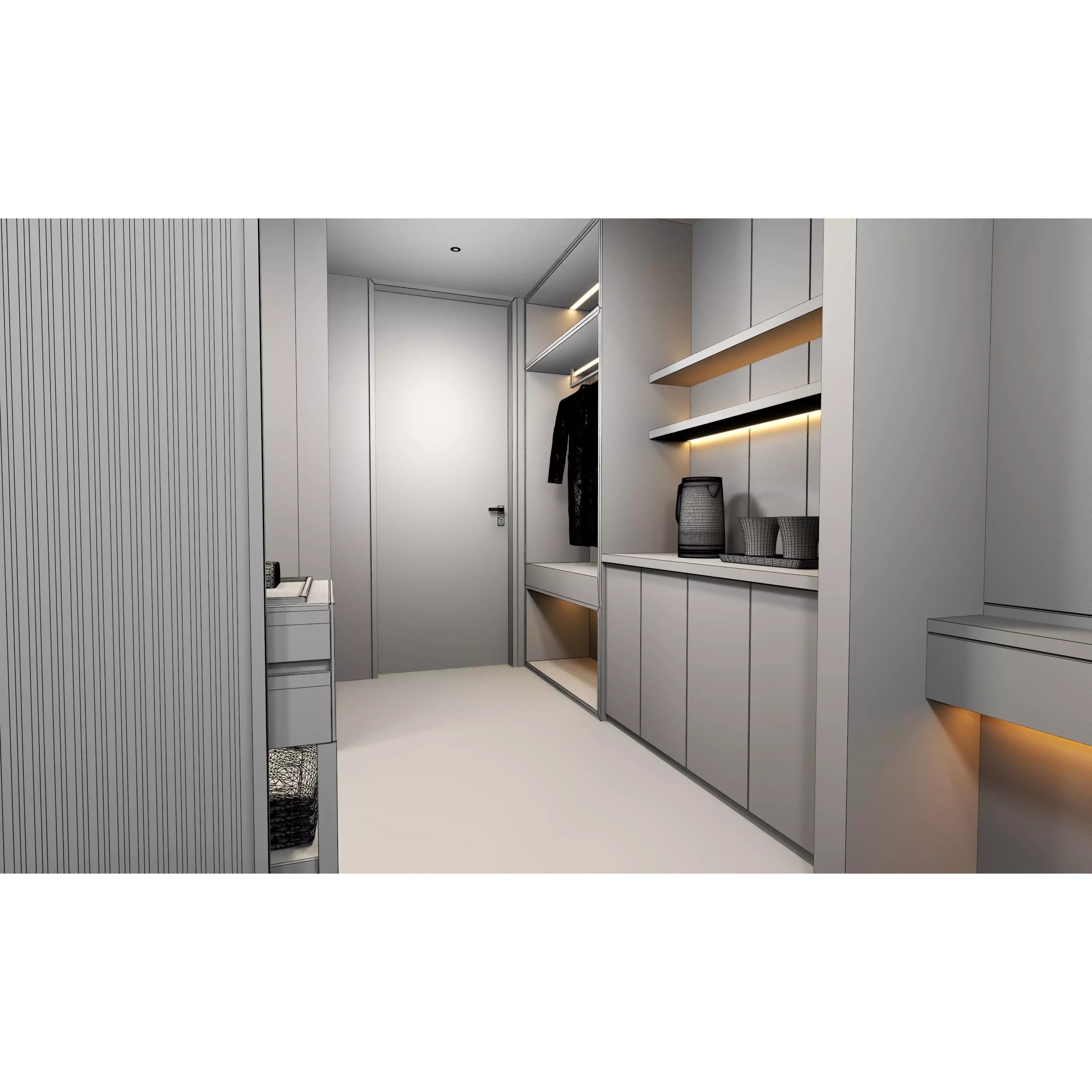 Hotel Bedroom - Low-Poly Game-Ready 3D Model - View 17