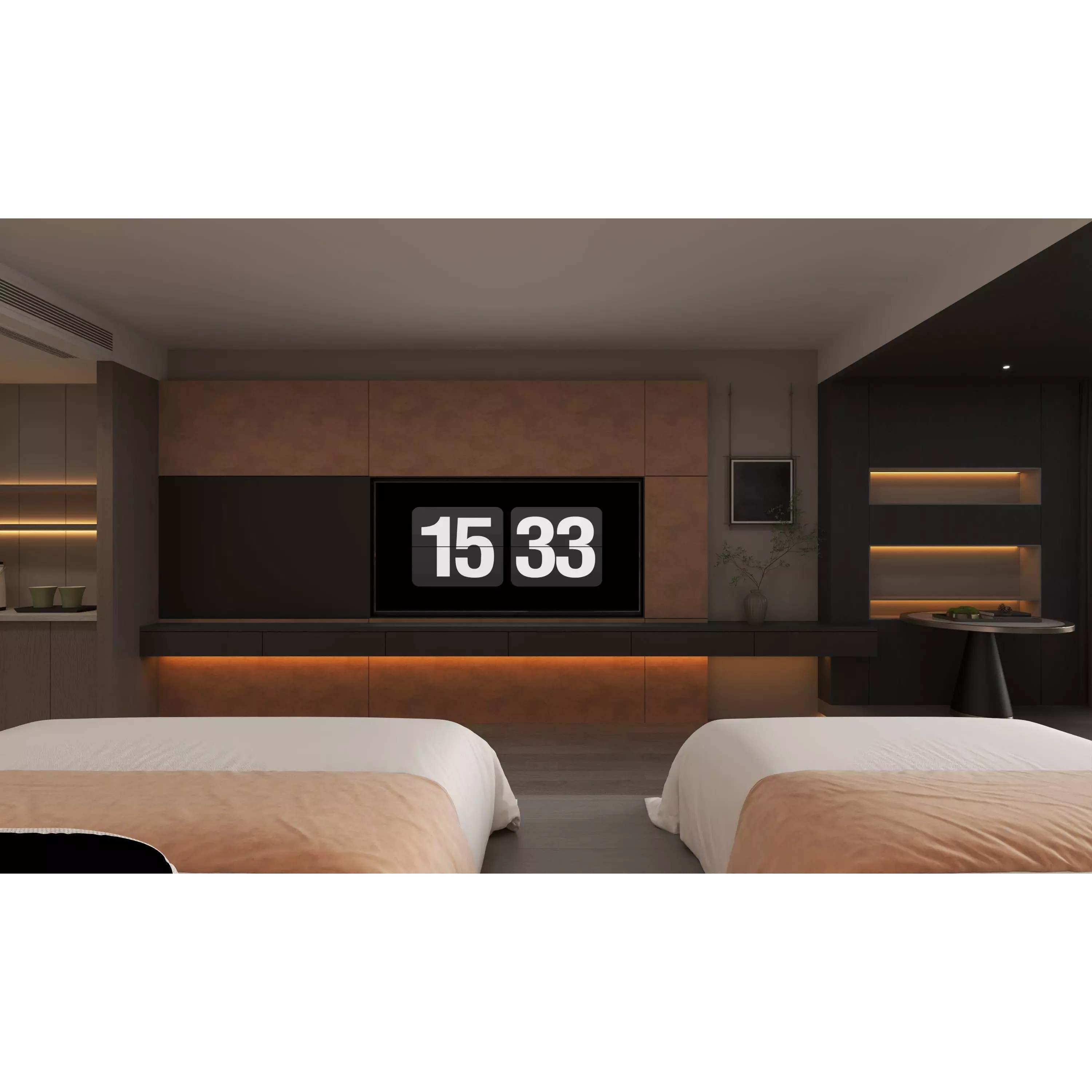 Hotel Bedroom - Low-Poly Game-Ready 3D Model - View 5