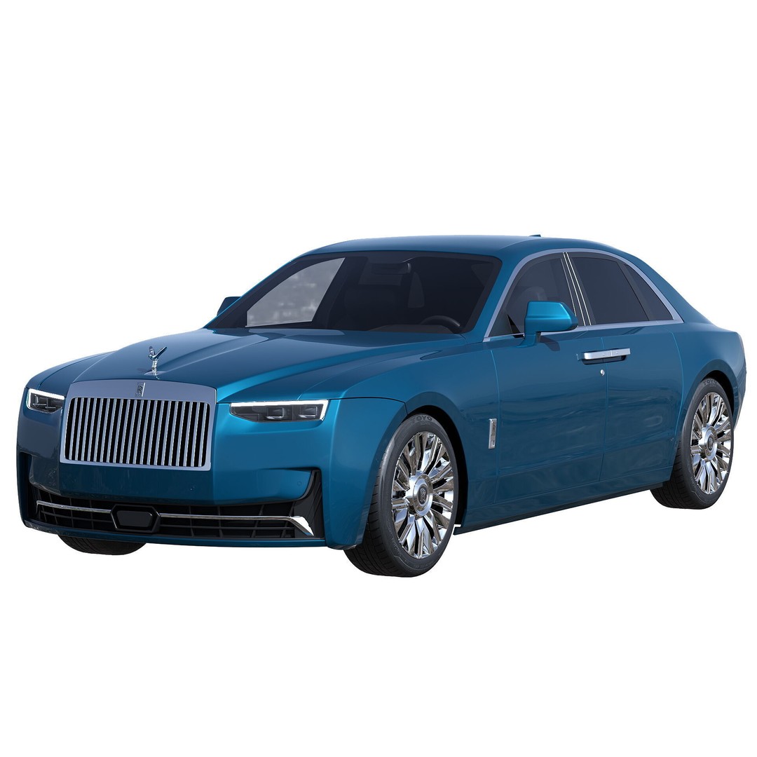 Ghost 2025 Luxury Car 3D Model – High Poly PBR Game Asset, FBX, OBJ - View 3
