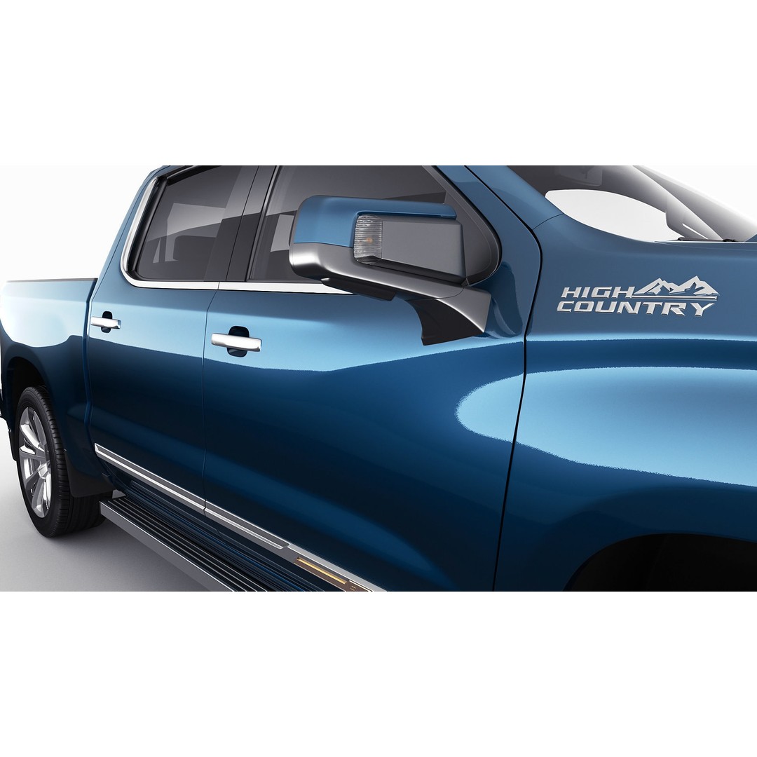 2022 Silverado High Country 3D Model – High Poly Game Asset, FBX, OBJ, Blender - View 15