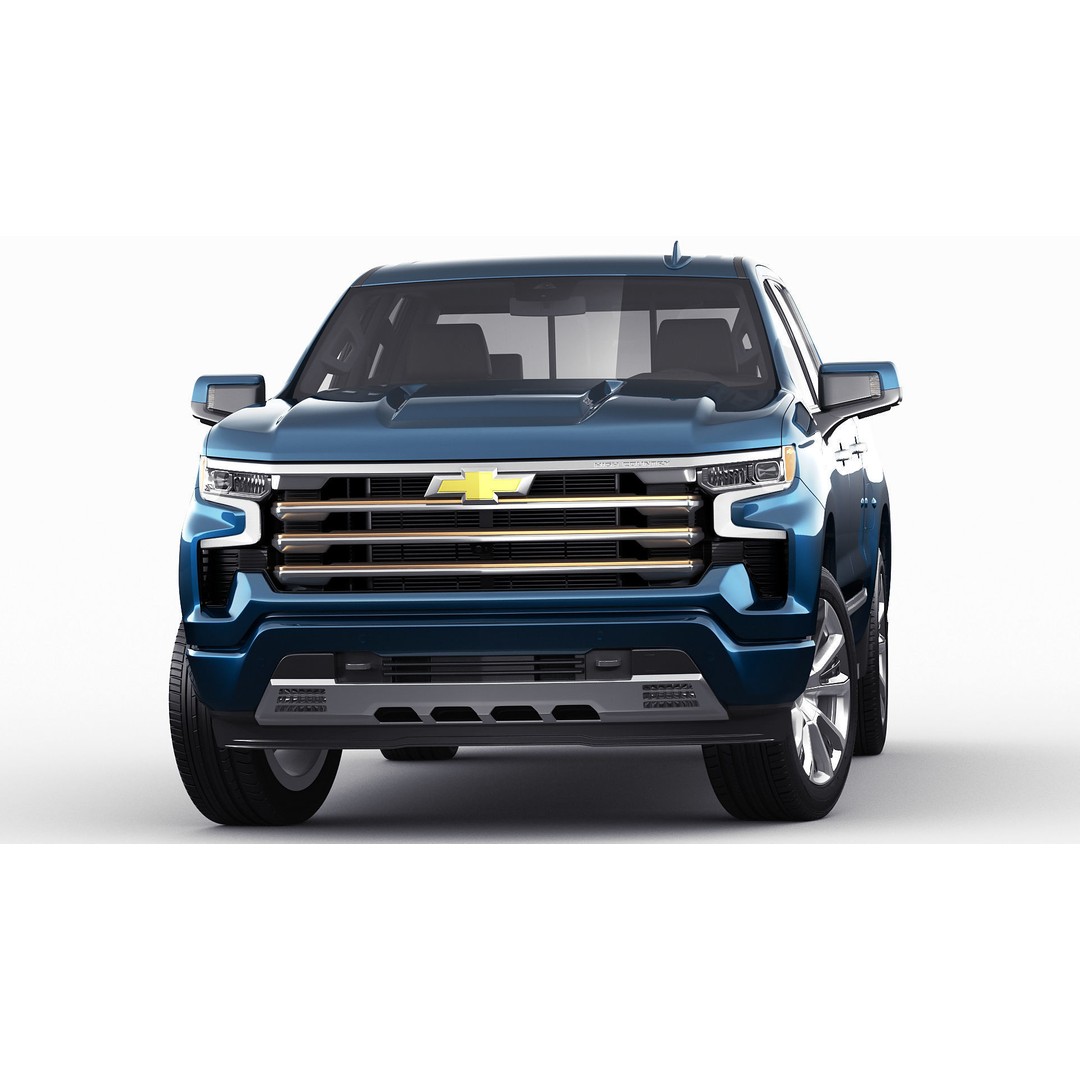 2022 Silverado High Country 3D Model – High Poly Game Asset, FBX, OBJ, Blender - View 16