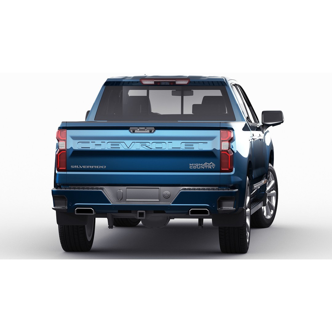 2022 Silverado High Country 3D Model – High Poly Game Asset, FBX, OBJ, Blender - View 17