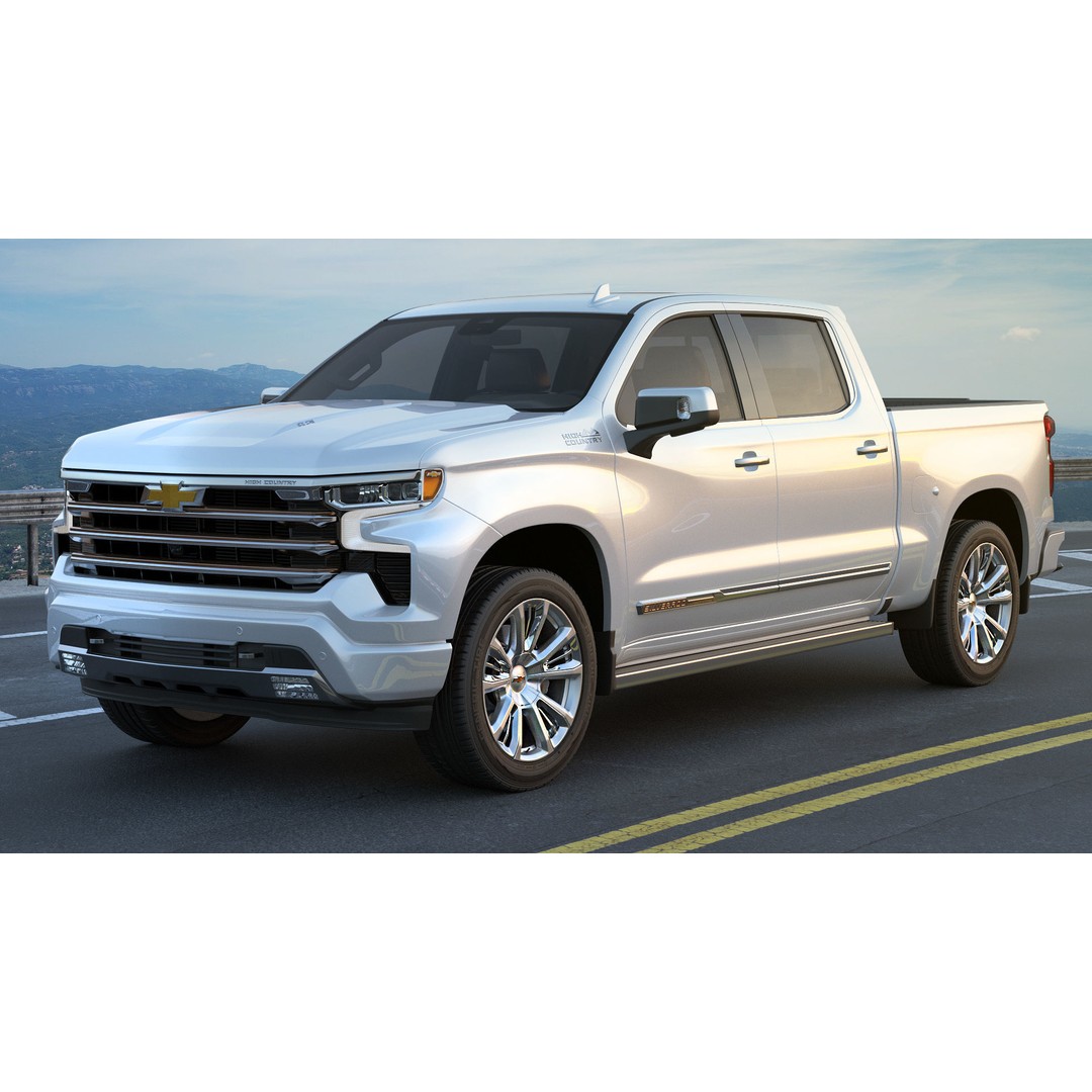2022 Silverado High Country 3D Model – High Poly Game Asset, FBX, OBJ, Blender - View 19