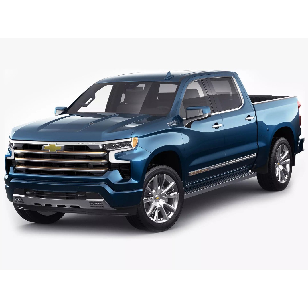 2022 Silverado High Country 3D Model – High Poly Game Asset, FBX, OBJ, Blender - View 2