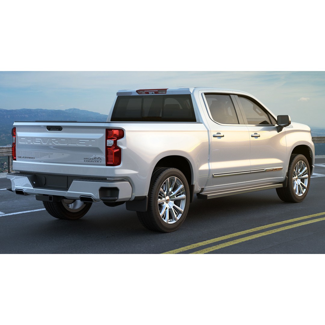 2022 Silverado High Country 3D Model – High Poly Game Asset, FBX, OBJ, Blender - View 20