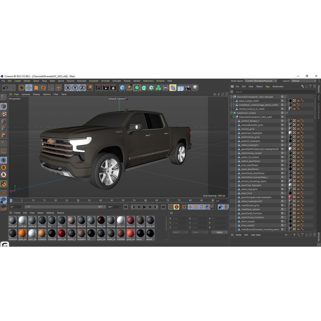 2022 Silverado High Country 3D Model – High Poly Game Asset, FBX, OBJ, Blender - View 31