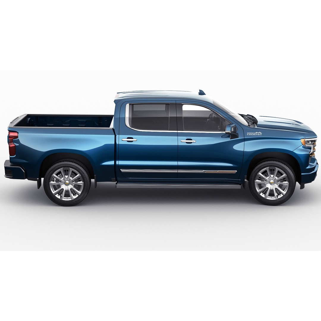 2022 Silverado High Country 3D Model – High Poly Game Asset, FBX, OBJ, Blender - View 5