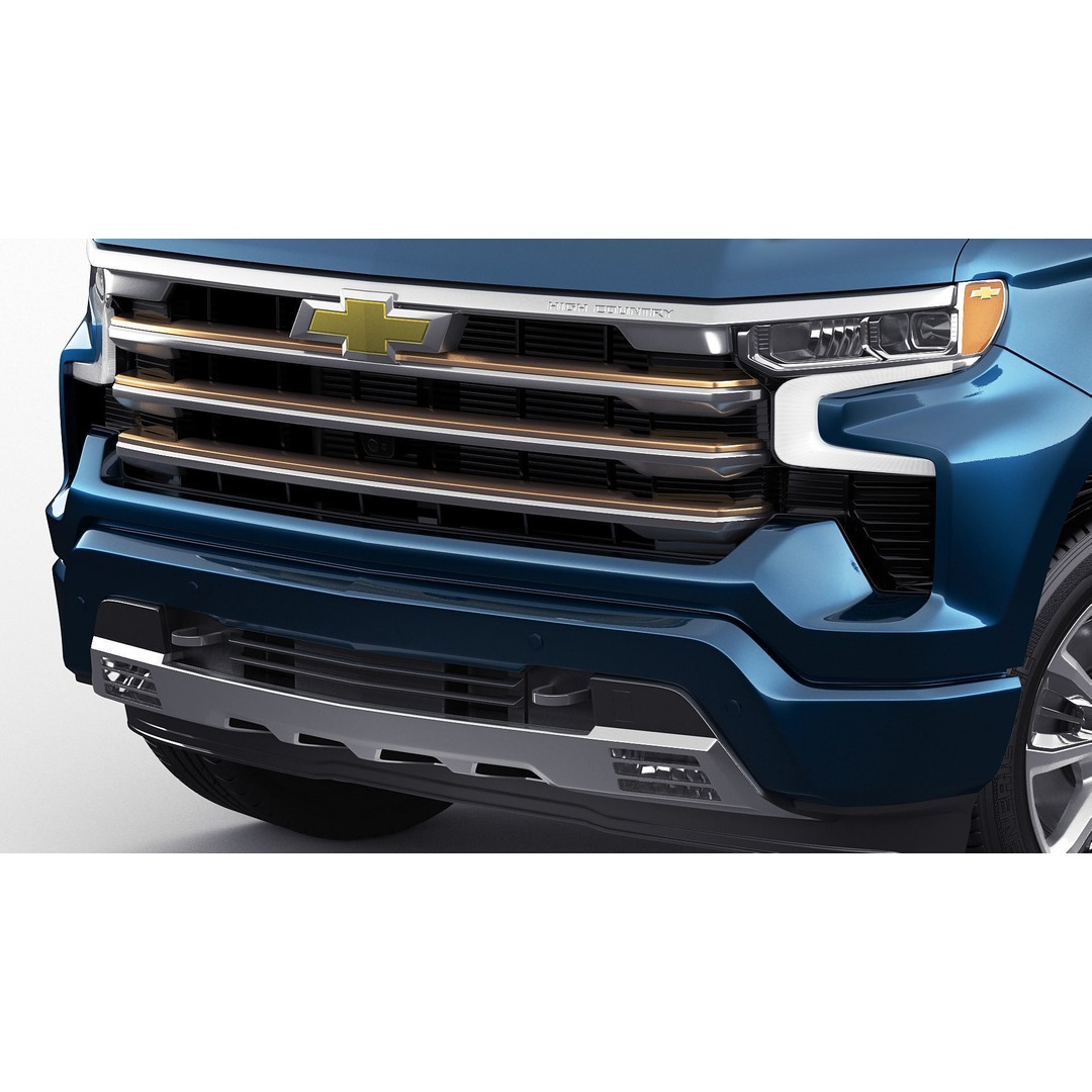 2022 Silverado High Country 3D Model – High Poly Game Asset, FBX, OBJ, Blender - View 6