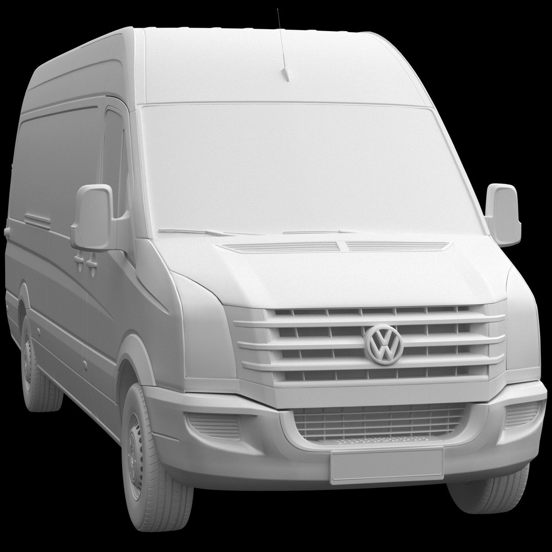 VW Crafter L3H2 Minibus 3D Model – High Poly Vehicle Asset, FBX - View 14