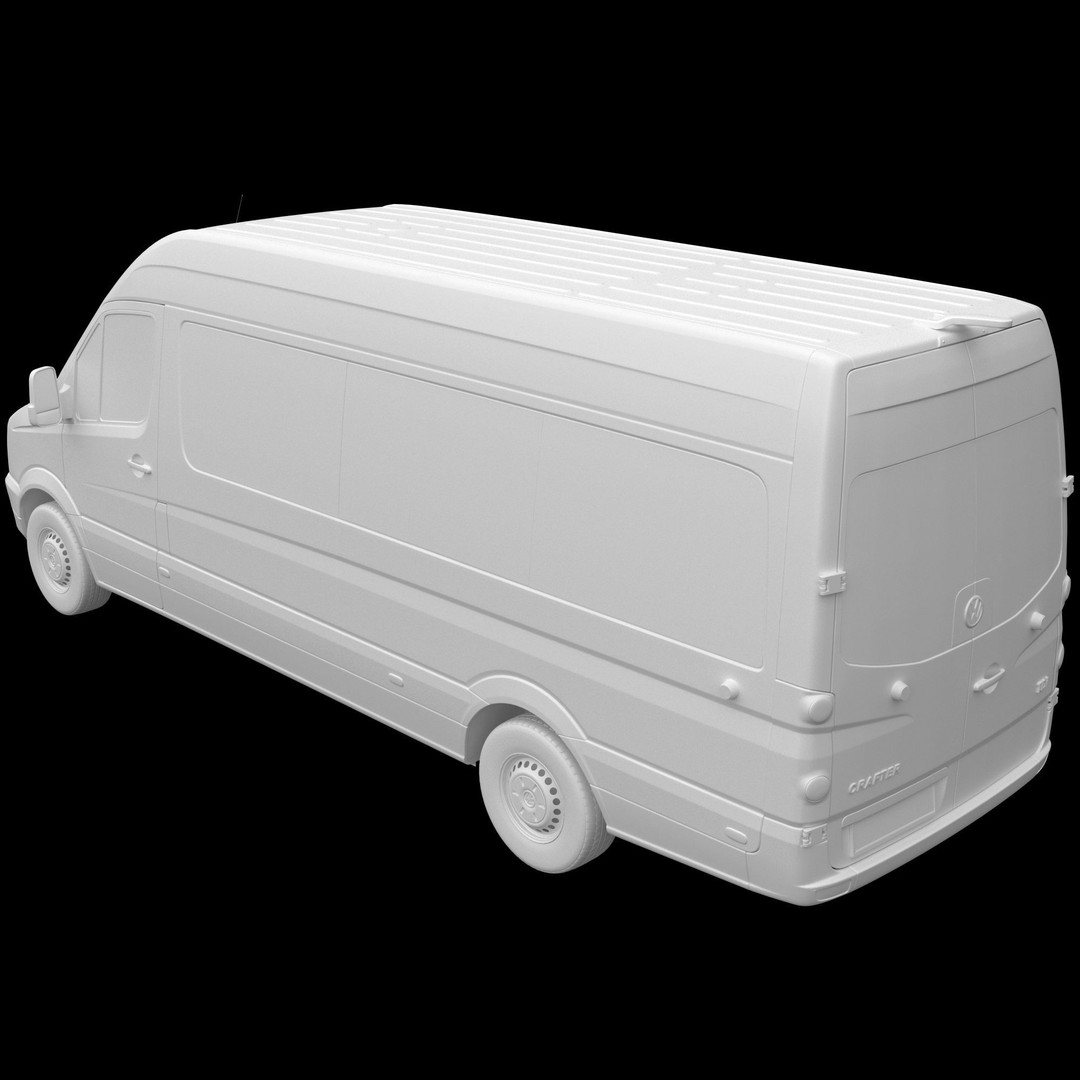 VW Crafter L3H2 Minibus 3D Model – High Poly Vehicle Asset, FBX - View 15