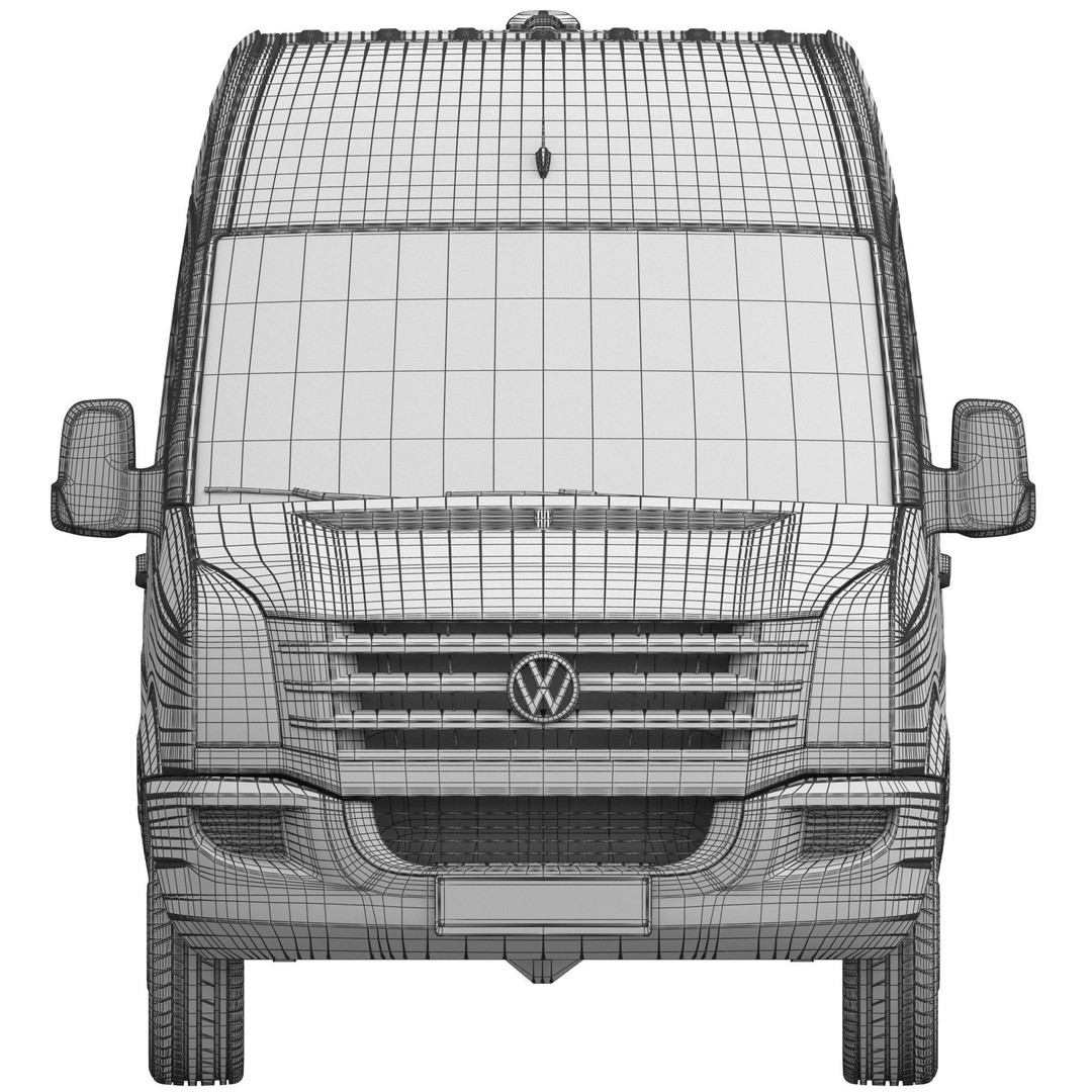 VW Crafter L3H2 Minibus 3D Model – High Poly Vehicle Asset, FBX - View 18