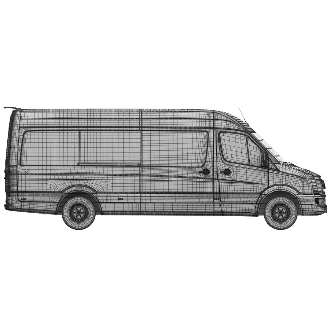 VW Crafter L3H2 Minibus 3D Model – High Poly Vehicle Asset, FBX - View 20