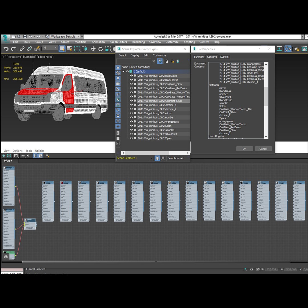 VW Crafter L3H2 Minibus 3D Model – High Poly Vehicle Asset, FBX - View 23