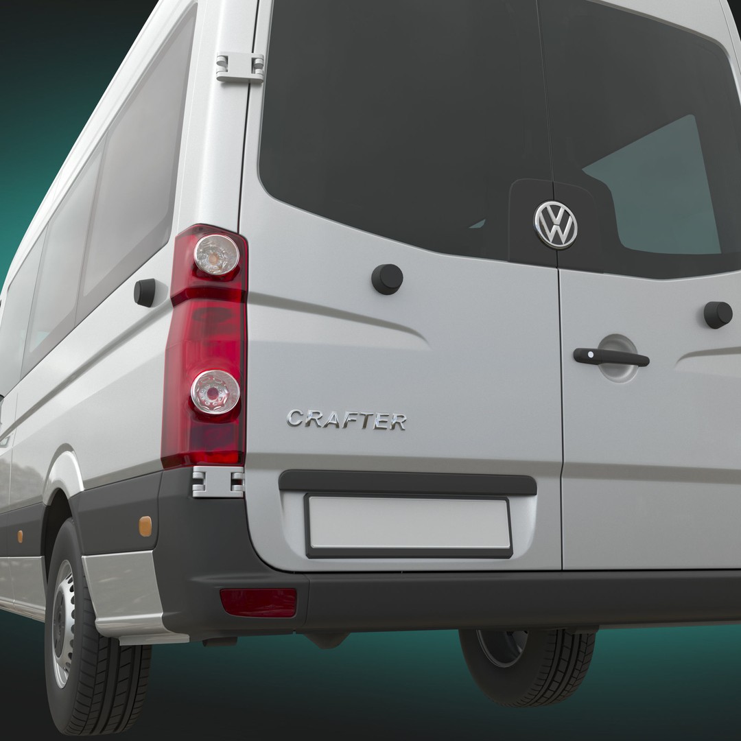 VW Crafter L3H2 Minibus 3D Model – High Poly Vehicle Asset, FBX - View 5