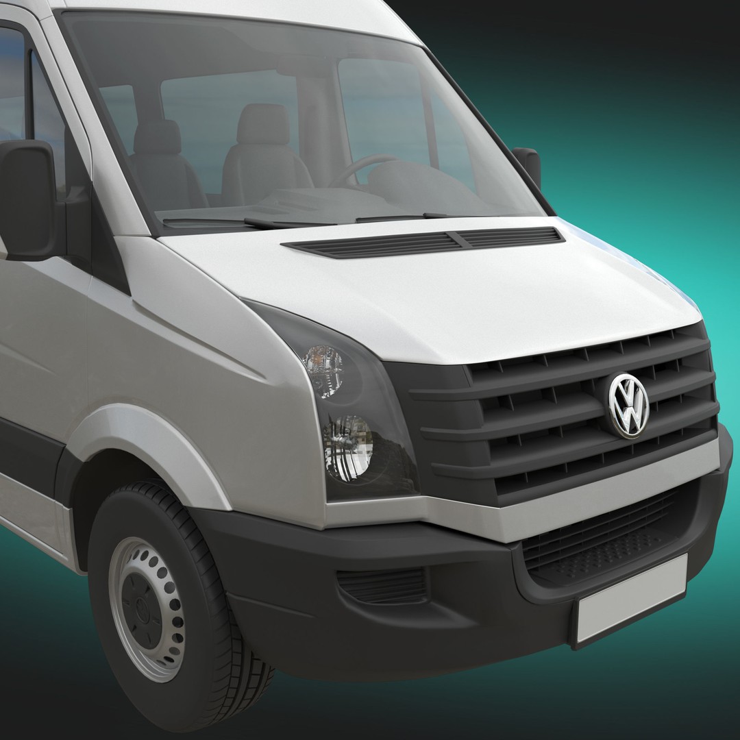 VW Crafter L3H2 Minibus 3D Model – High Poly Vehicle Asset, FBX - View 7