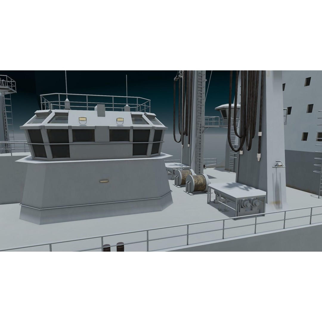 Ship 3D Model – Low Poly Digital Asset with PBR Textures