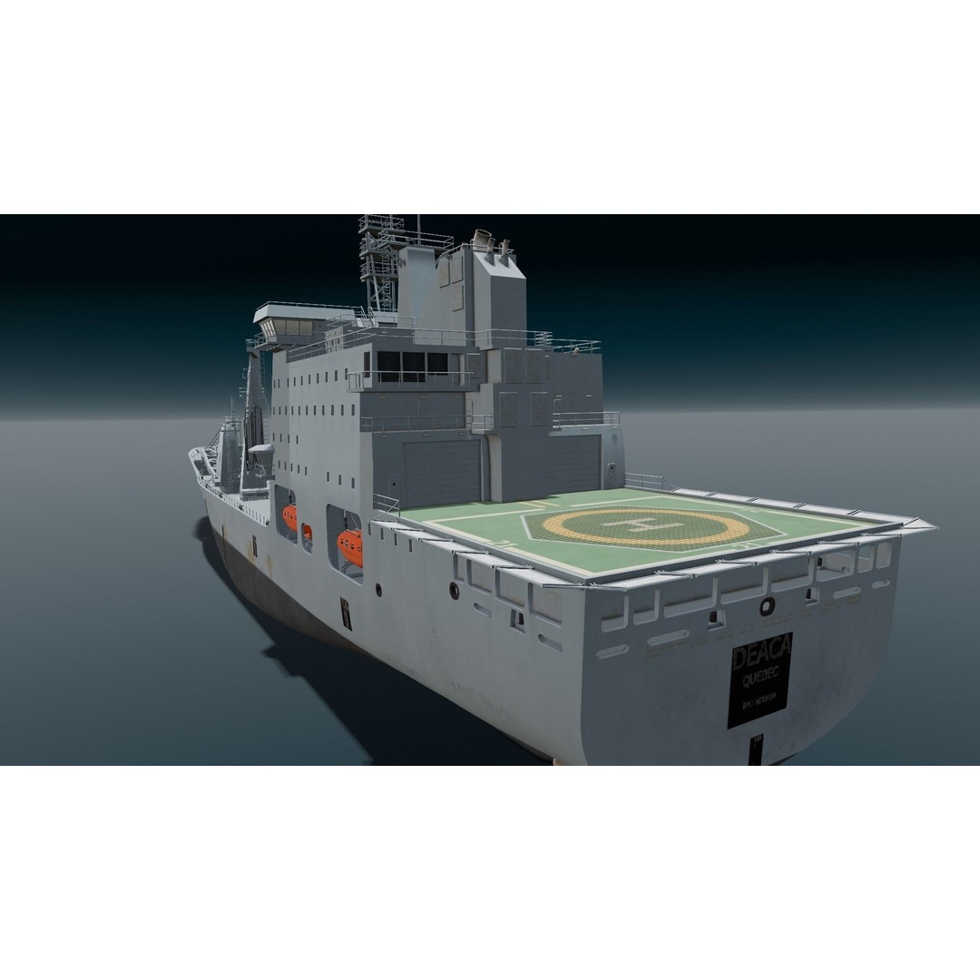 Ship 3D Model – Low Poly Digital Asset with PBR Textures - View 10