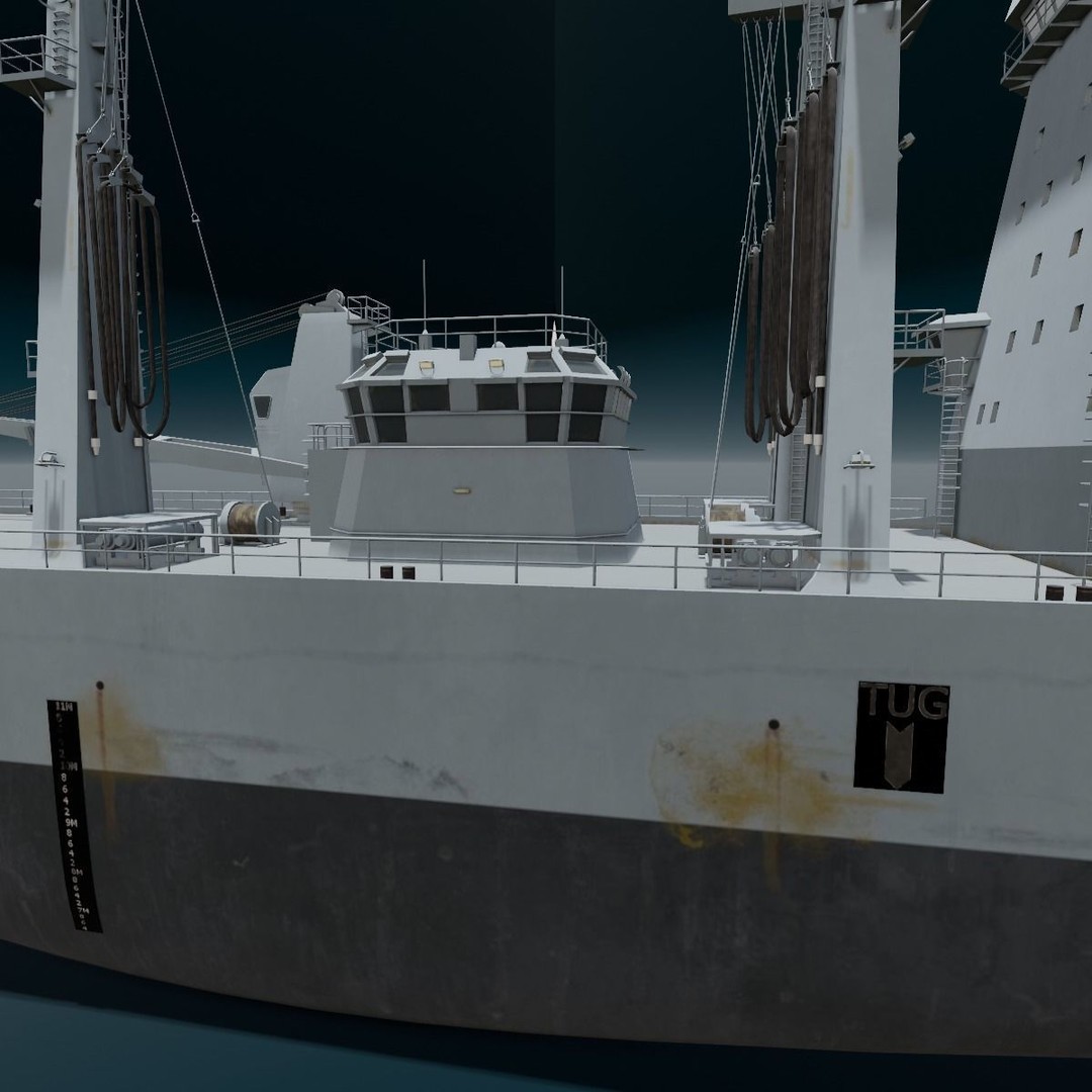 Ship 3D Model – Low Poly Digital Asset with PBR Textures - View 12