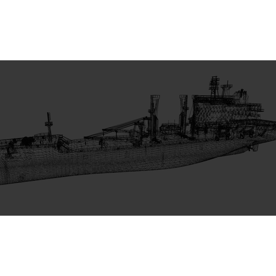 Ship 3D Model – Low Poly Digital Asset with PBR Textures - View 13