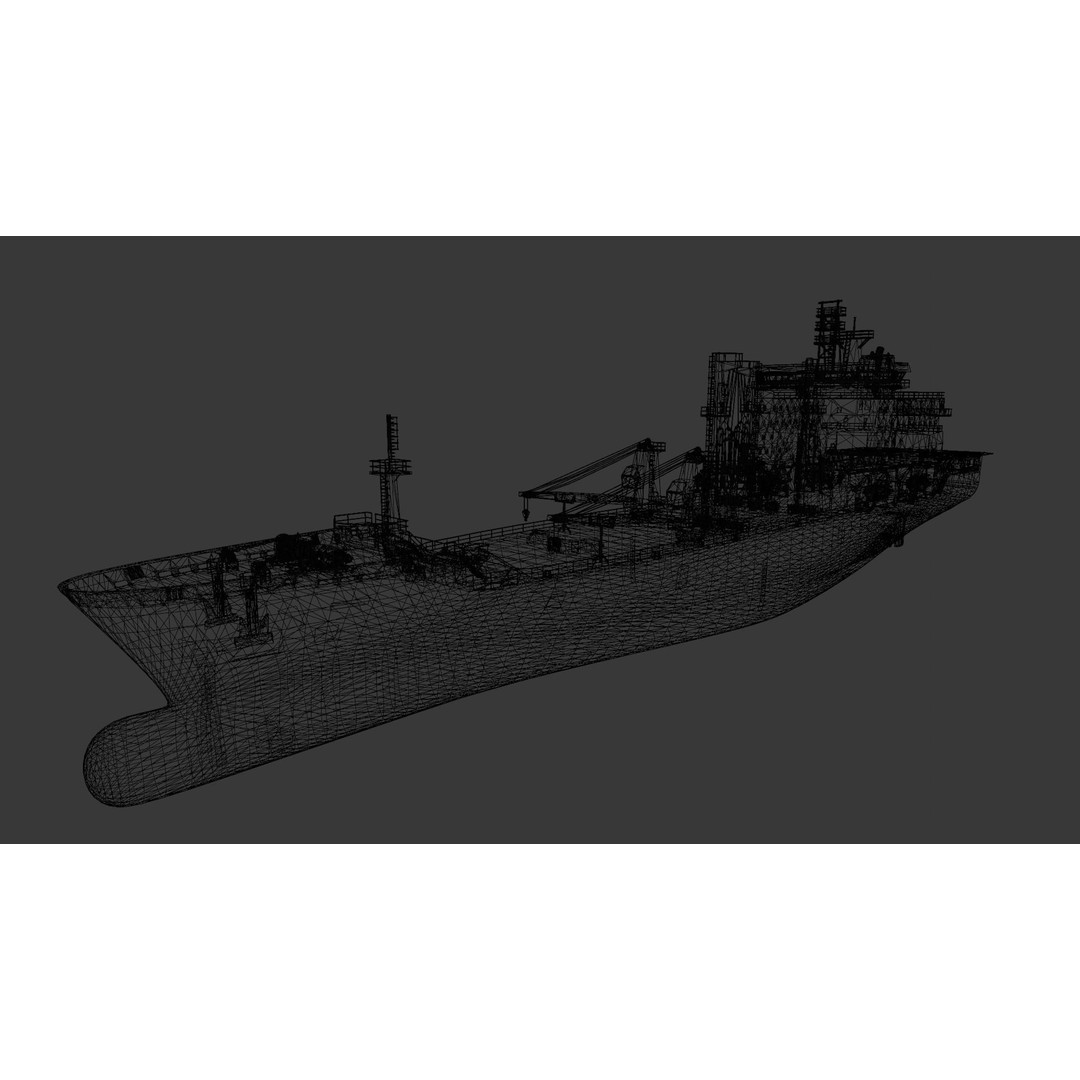 Ship 3D Model – Low Poly Digital Asset with PBR Textures - View 14
