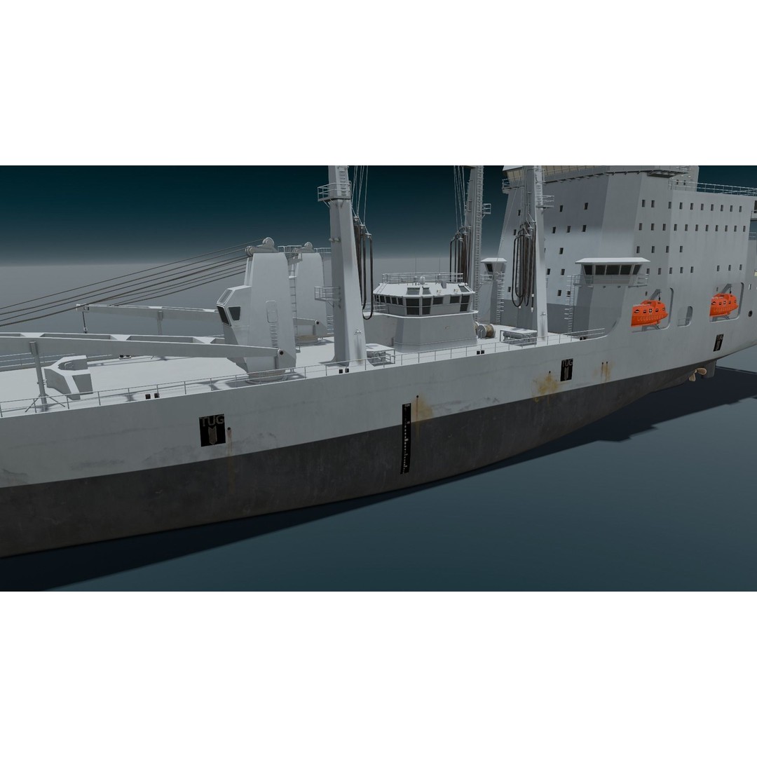 Ship 3D Model – Low Poly Digital Asset with PBR Textures - View 15