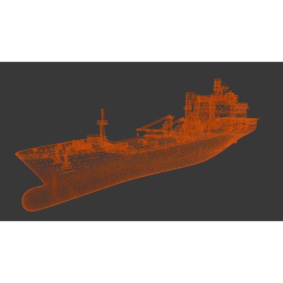 Ship 3D Model – Low Poly Digital Asset with PBR Textures - View 16