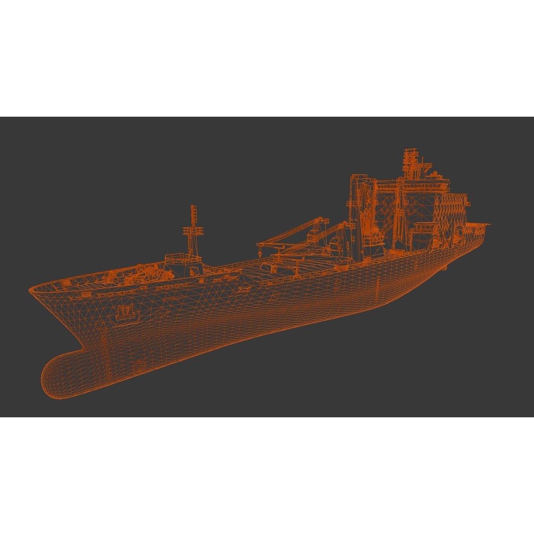 Ship 3D Model – Low Poly Digital Asset with PBR Textures - View 17